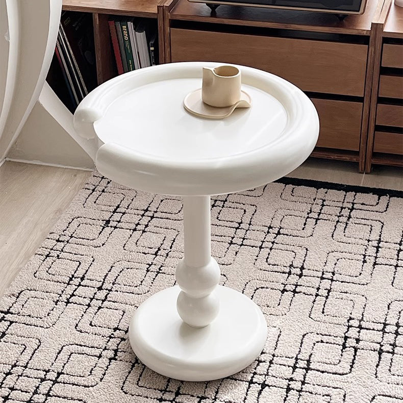Modern Minimalist Oval Fiberglass Side Table For Living Room