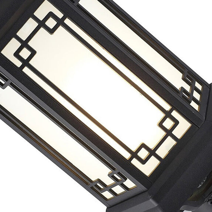 Luz de jardín para exteriores LED de cilindro de vidrio de aluminio solar impermeable tradicional china 