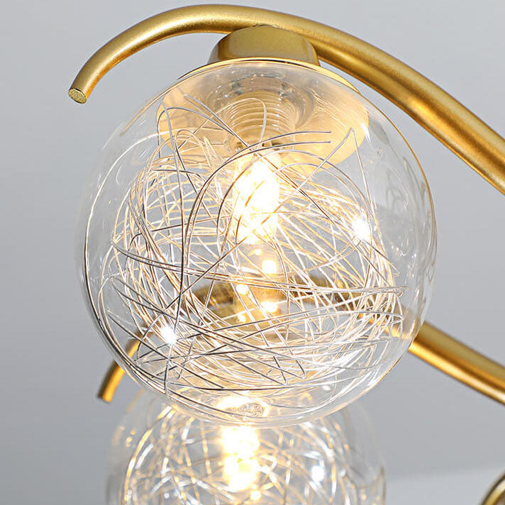 Modern Luxury Magic Bean Glass Gold Branch 6/8/10 Light Chandelier for Living Room