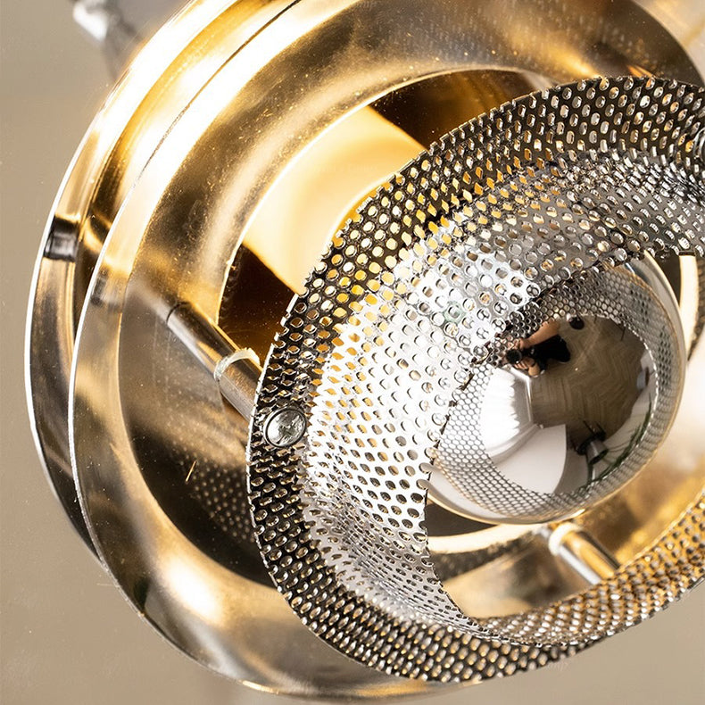 Zeitgenössische nordische runde fliegende Untertasse Kegel Hardware Glas 1-Licht Pendelleuchte für Wohnzimmer 