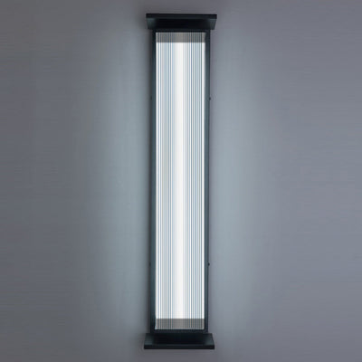 Applique murale LED en acier inoxydable acrylique rectangulaire étanche minimaliste moderne pour patio extérieur 