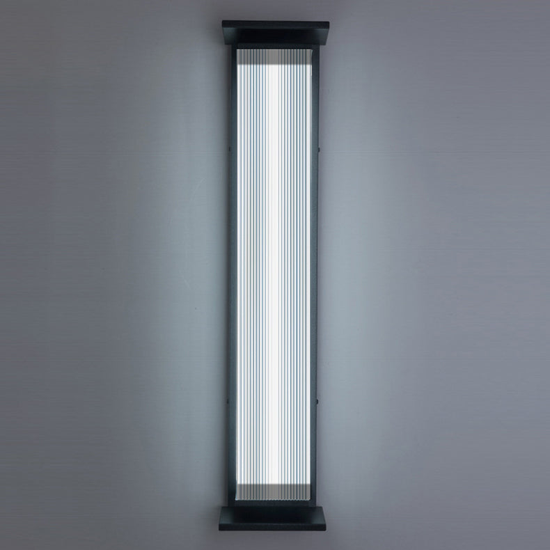Applique murale LED en acier inoxydable acrylique rectangulaire étanche minimaliste moderne pour patio extérieur 