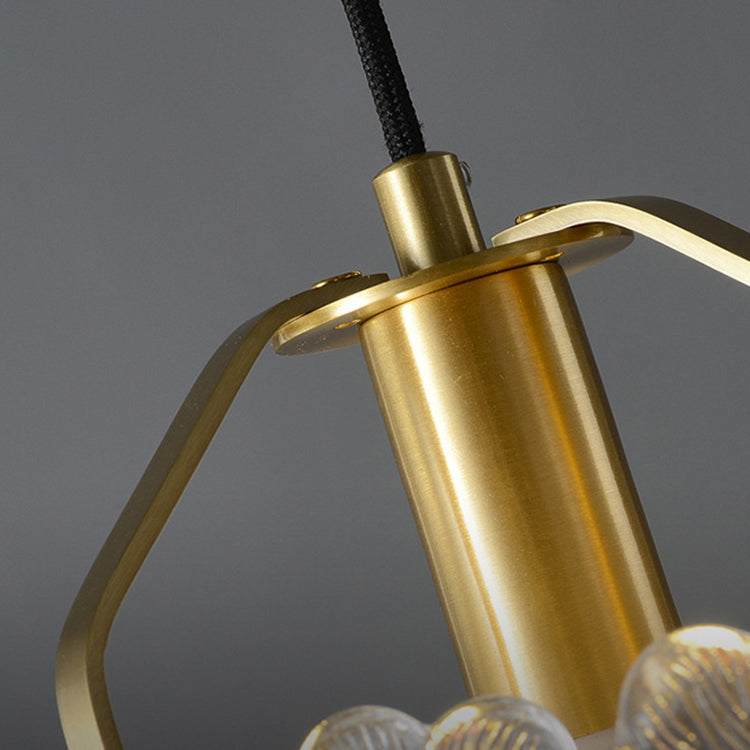 Suspension à 1 lumière avec matériel en cristal rond à pétales de fleurs traditionnelles françaises pour chambre 