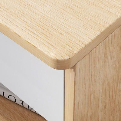Table de chevet moderne en panneau de densité à dessus carré avec 1 tiroir pour chambre à coucher 
