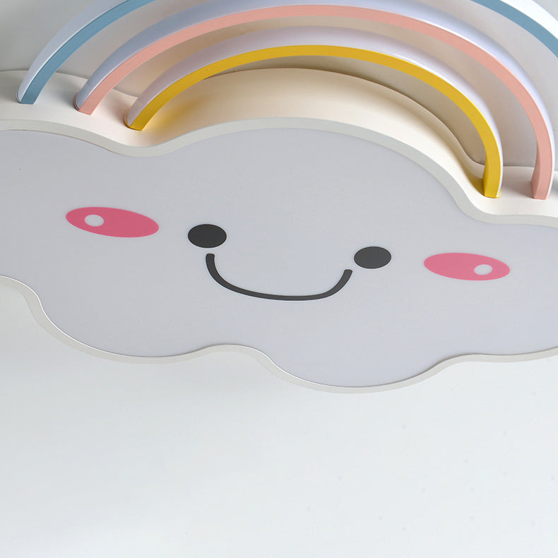 Zeitgenössische kreative Regenbogen-Wolke Acryl Schatten LED Unterputz Deckenleuchte für Schlafzimmer 