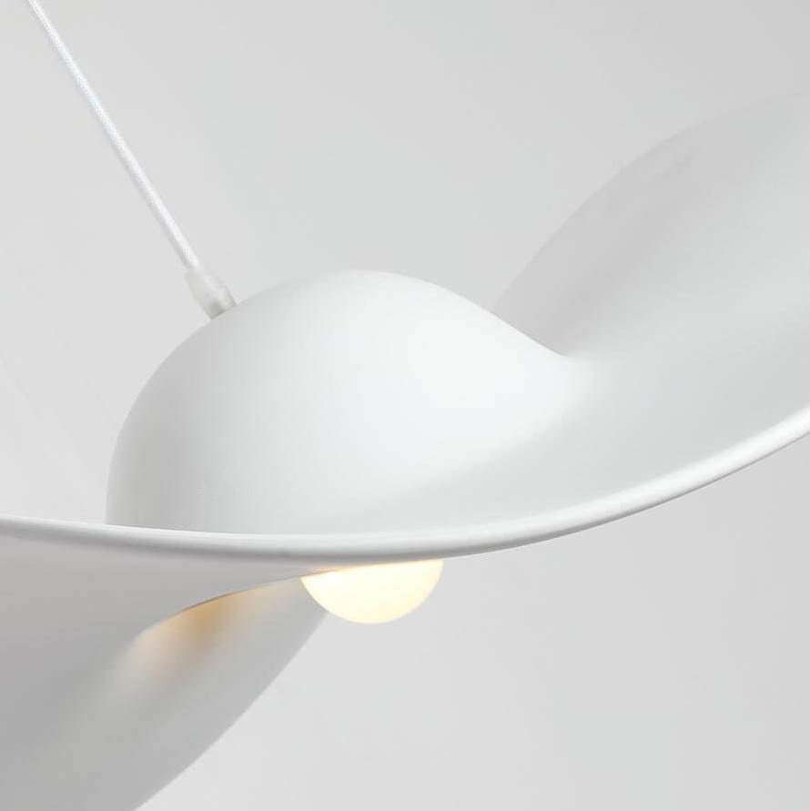 Contemporary Nordic Hat Design Resin 1-Light Pendant Light For Living Room
