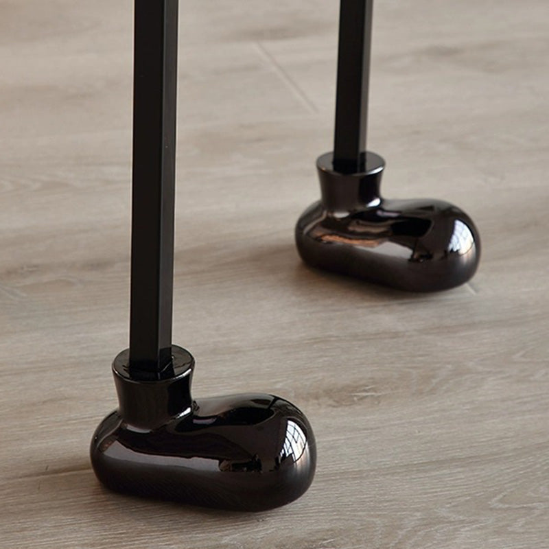 現代的なクリエイティブな子犬の形をしたベルベット張りのステンレススチールフレームの椅子、オープンバック、アームレス、リビングルーム用 