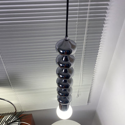 Simplicité Contemporaine Fer Gourde Suspension 1-Lumière Pour Salon 