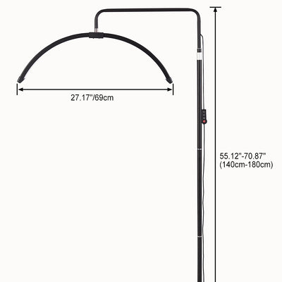 Modern Simplicity Line Half Moon Aluminum Iron ABS LED Standing Floor Lamp For Living Room