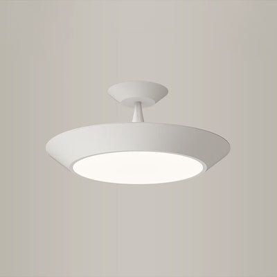 Modern Minimalist Round Drum LED Semi-Flush Mount Ceiling Light