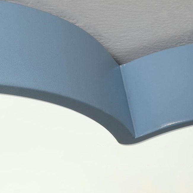 Plafonnier LED en nuage et lune en acrylique fer pour chambre d&