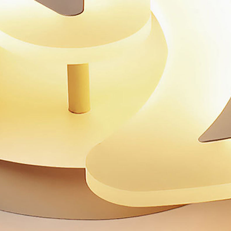 Moderne minimalistische Mondstern-Hardware Acryl LED Semi-Flush Mount Deckenleuchte für Wohnzimmer 