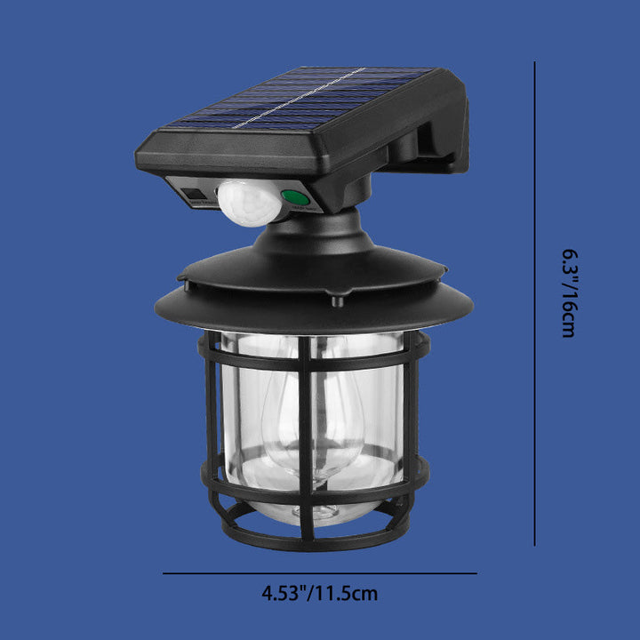 Luz LED para exteriores de cilindro cuadrado solar de simplicidad moderna ABS PS para jardín 