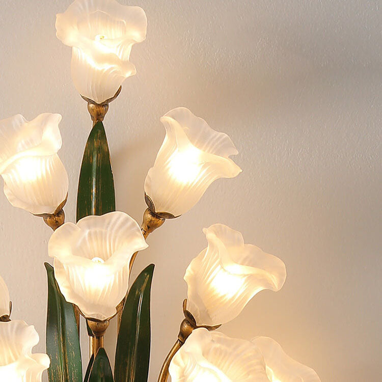 Moderne minimalistische Glasblumen 6/10-Licht Wandleuchte 