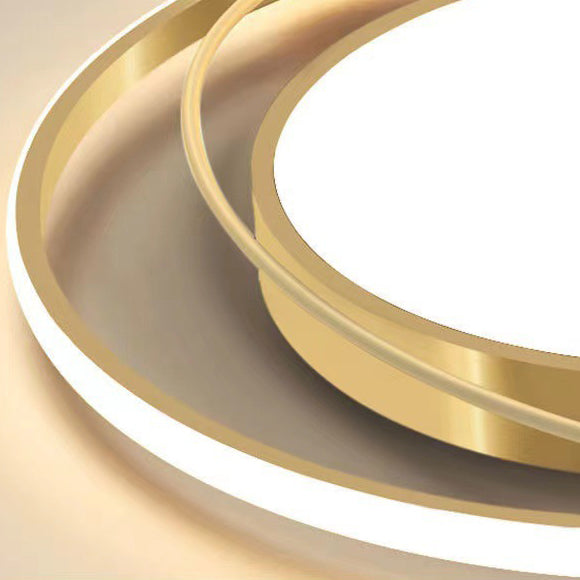 Plafonnier LED rond en fer acrylique de simplicité moderne pour chambre à coucher 