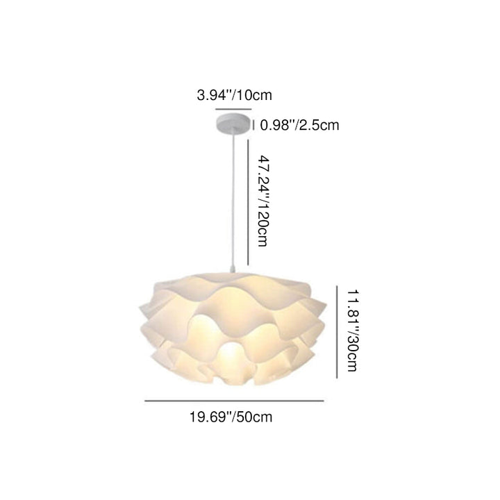 Modern Minimalist Iron Acrylic Floral Petal 1-Light Pendant Light for Living Room