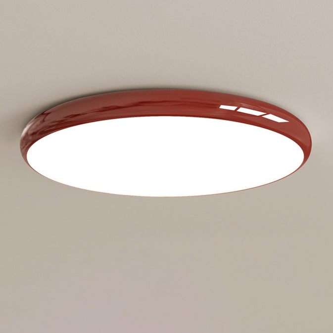 Plafonnier LED moderne minimaliste en acrylique rond avec abat-jour pour chambre 