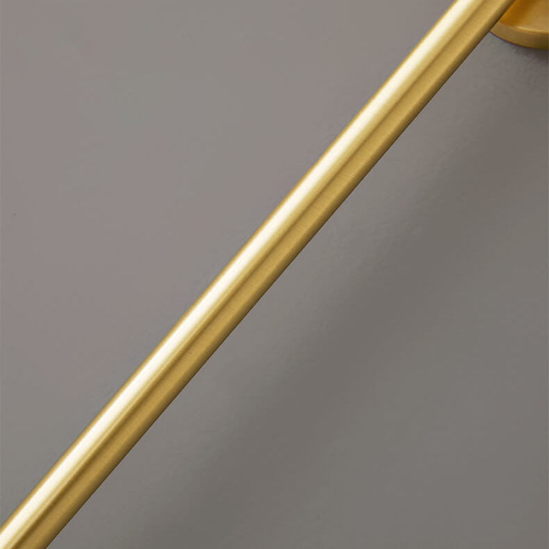 Nordic Minimalistisches Glas Rundkugel Kupfer Lange Stange 1-Licht Wandleuchte 