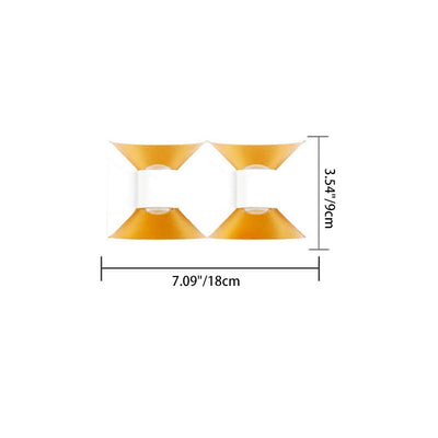 Modern Creative Aluminum Square Double Head Outdoor Balcony Wall Sconce Lamp