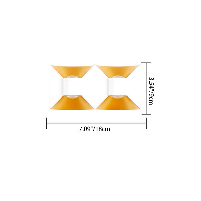Modern Creative Aluminum Square Double Head Outdoor Balcony Wall Sconce Lamp