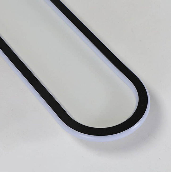 Moderne minimalistische lange Eisen-Silikon-LED-Deckenleuchte für das Schlafzimmer 
