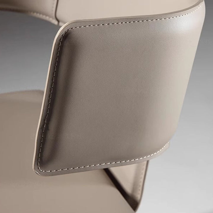 Silla de comedor contemporánea de lujo cuadrada con respaldo, en cuero de microfibra, metal y estructura de madera contrachapada, para comedor 