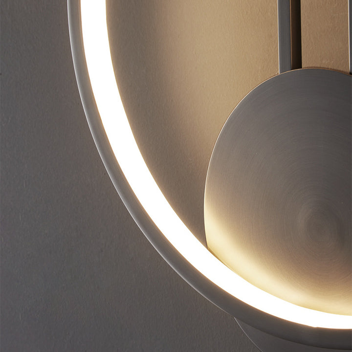 Modern Minimalist Asymmetric Copper LED Wall Sconce Lamp For Living Room