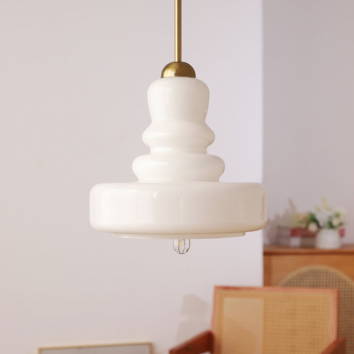 Moderne bunte Glas-Kürbis-Schirm 1-Licht Pendelleuchte 