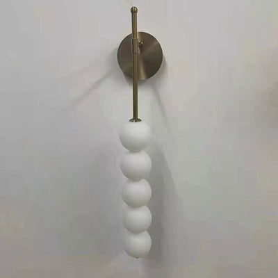Lámpara de Aplique de Pared de Bola de Vidrio de Hierro de Simplicidad Moderna 3/5/7 Luces Para Sala de Estar 