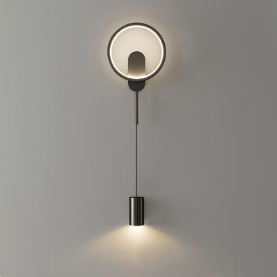 Moderne Luxus Wandlampe aus Schmiedeeisen und Acrylzylinder mit LED für das Wohnzimmer 