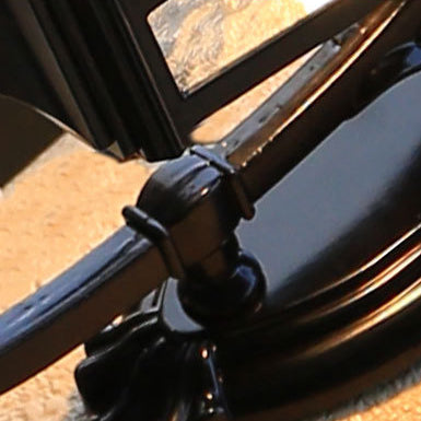 Cilindro de vidrio de aluminio impermeable tradicional europeo con ondas para lámpara de pared de 1 luz para patio exterior 