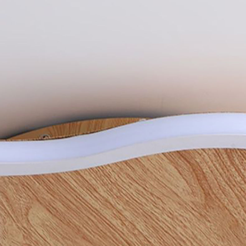 Lustre LED en aluminium contemporain créatif en forme de cabane en bois pour salon 