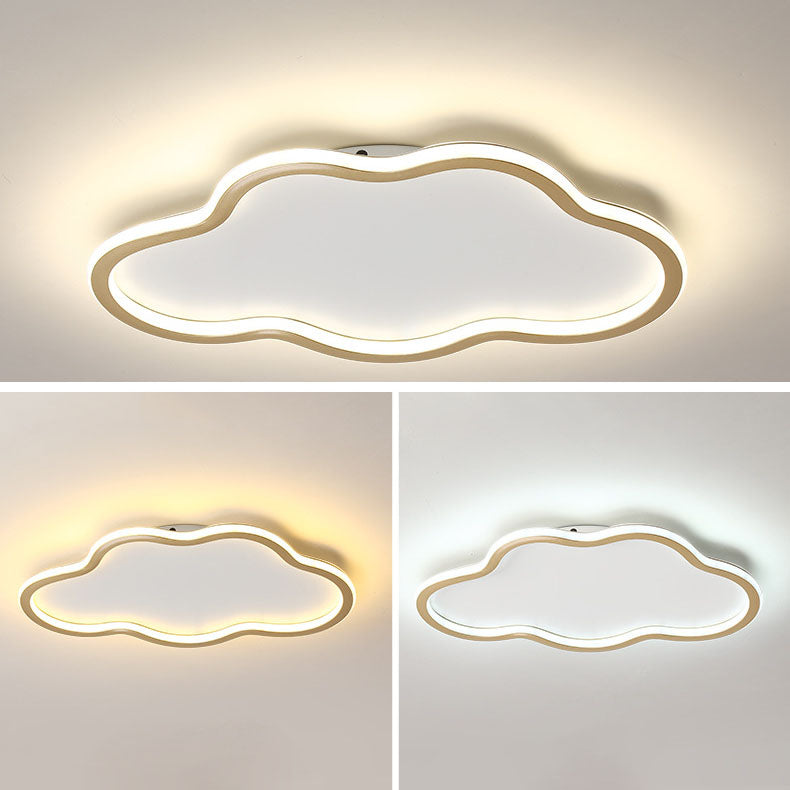 Luz de techo LED empotrada de hierro acrílico nublado minimalista moderno para dormitorio 