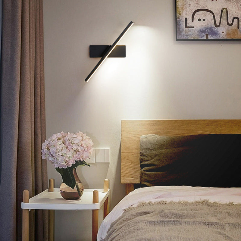 Moderne Einfachheit Streifen Rechteck Aluminium Eisen Silikon LED Wand Leuchte Lampe Für Schlafzimmer 