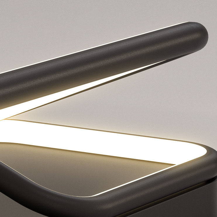 Moderne minimalistische Deckenleuchte aus Aluminiumlegierung und Acryl mit LED-Halbeinbau für das Schlafzimmer 