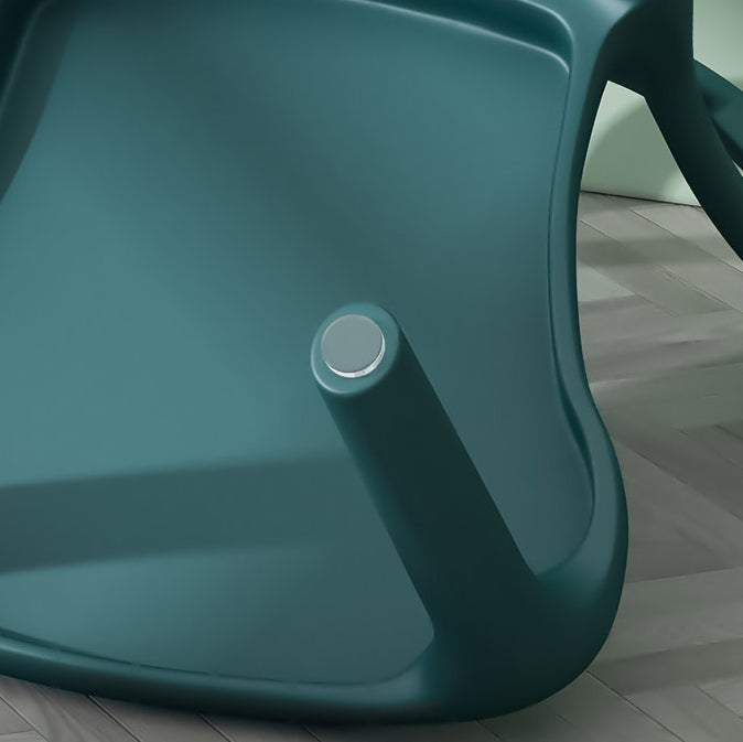 Chaise de salle à manger empilable en plastique Arc scandinave contemporain avec dossier pour salle à manger 