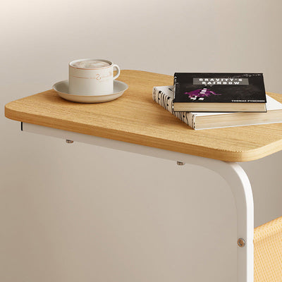 Moderner minimalistischer rechteckiger MDF-Edelstahl-Beistelltisch 2-stufig abnehmbar für das Wohnzimmer 