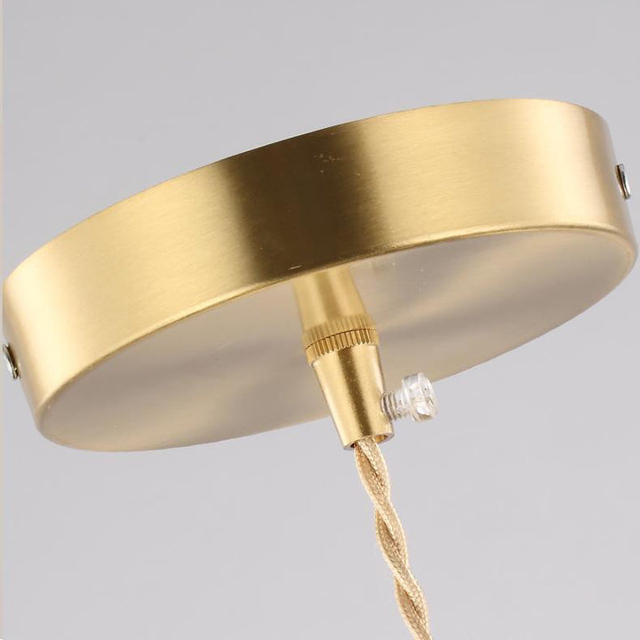 Lustre suspendu traditionnel vintage en laiton, verre, cylindre quadripartite, corne, treillis, à 1 lumière pour salle à manger 