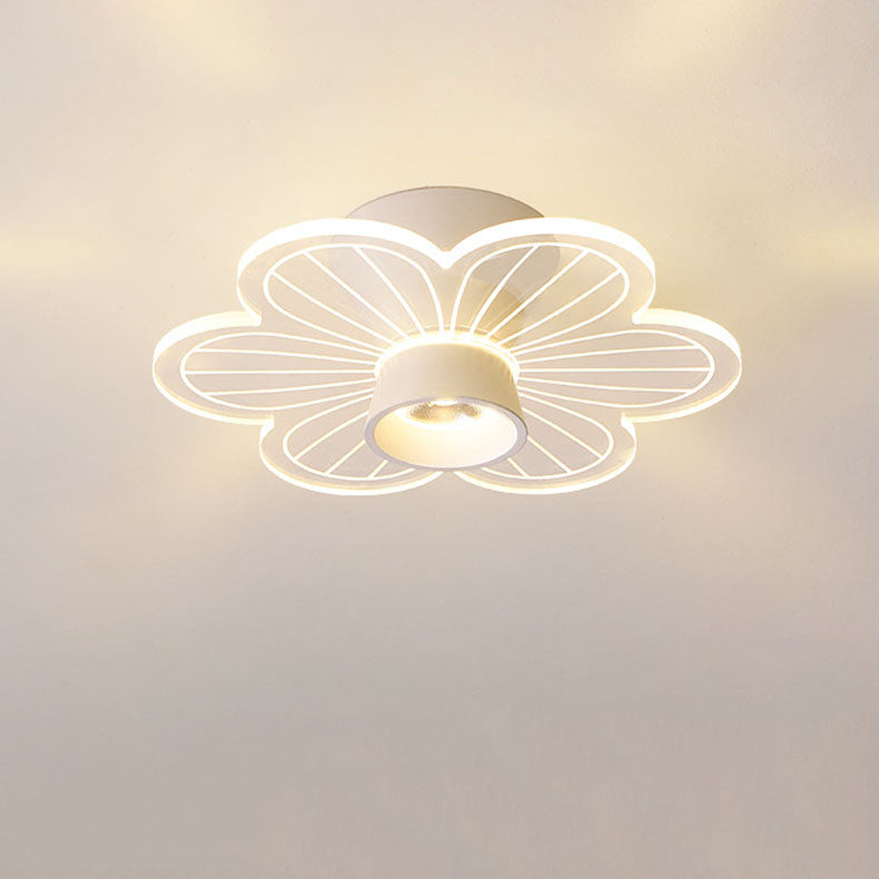 Moderne minimalistische runde Rose Blume Eisen Acryl LED Unterputz Deckenleuchte für Wohnzimmer 