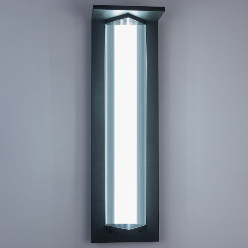Zeitgenössische Einfachheit Edelstahl Acryl Schatten LED Wasserdichte Wand Leuchte Lampe Für Outdoor Terrasse 