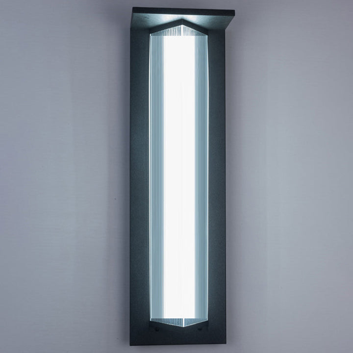 Zeitgenössische Einfachheit Edelstahl Acryl Schatten LED Wasserdichte Wand Leuchte Lampe Für Outdoor Terrasse 