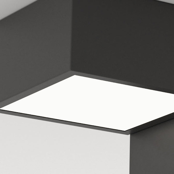 Lustre Plafonnier LED Moderne Minimaliste Cube en Fer et Acrylique pour Salon 