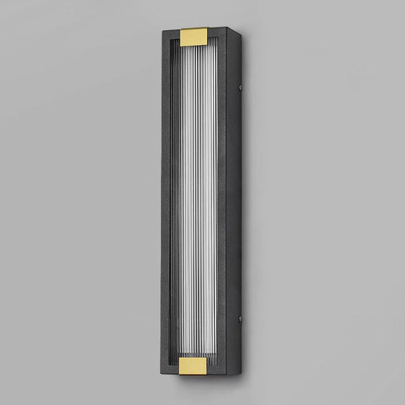 Applique murale LED étanche en acier inoxydable, rectangulaire de luxe moderne, lampe pour Patio extérieur 