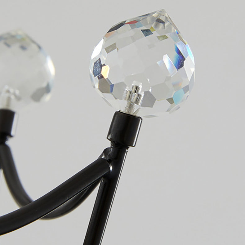 Lustre Suspendu Moderne de Luxe Crown Orb Tout en Laiton avec Verre 1 Lumière pour Chambre 