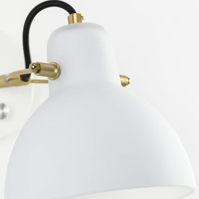 Lámpara de Aplique de Pared de 1 Luz Hemisferoide de Vidrio de Hierro de Simplicidad Moderna para Cabecera 