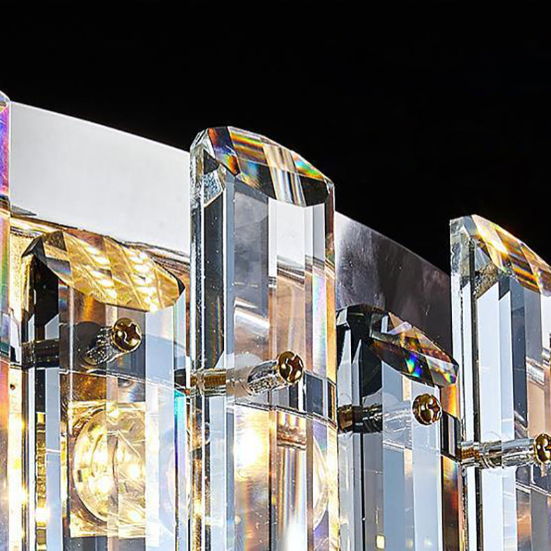 Moderne Luxus Art Deco Runde Kristall Gold 3-Licht Unterputz Deckenleuchte für Flur 