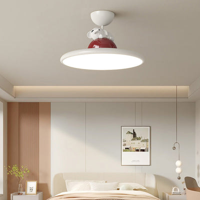 Zeitgenössische kreative Cartoon Panda Elefant Eisen Acryl LED Semi-Flush Mount Deckenleuchte für Schlafzimmer 