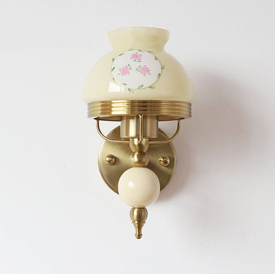 Vintage Minimalist Decorative Glass Globe 1-Light Wall Sconce Lamp