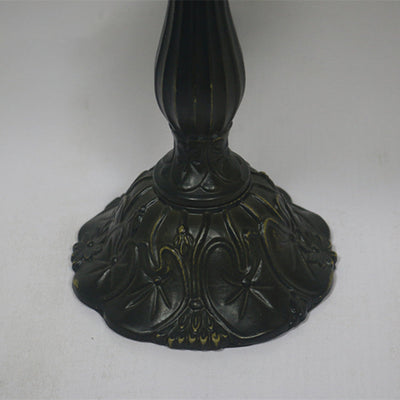Traditionelle Tiffany Rose Blume Buntglas Kuppel 1-Licht Tischlampe für Schlafzimmer 