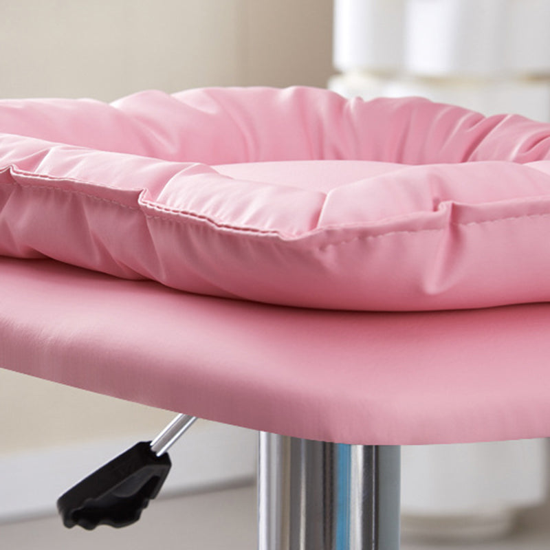 Moderner minimalistischer quadratischer Kissenleder-Metall-Barhocker mit Rückenlehne, höhenverstellbar für Esszimmer 